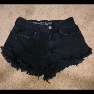 american eagle high waisted denim shorts